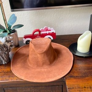 Zara leather suade hat